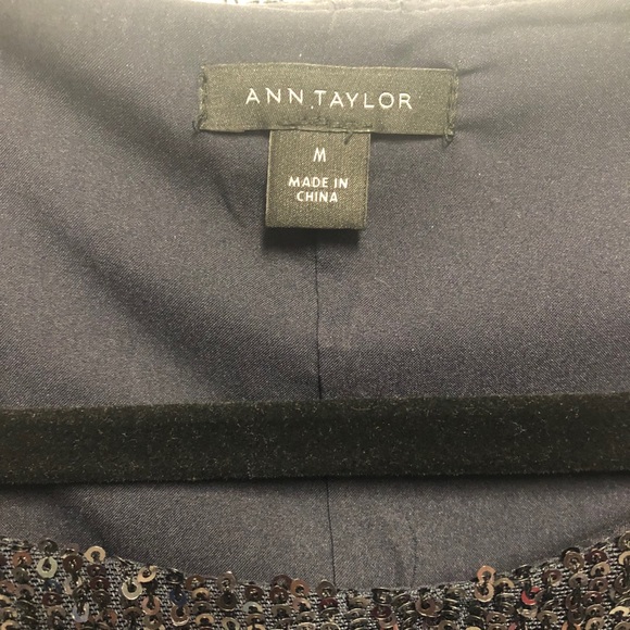 Ann Taylor Black Sequin Dress Medium - Picture 4 of 7